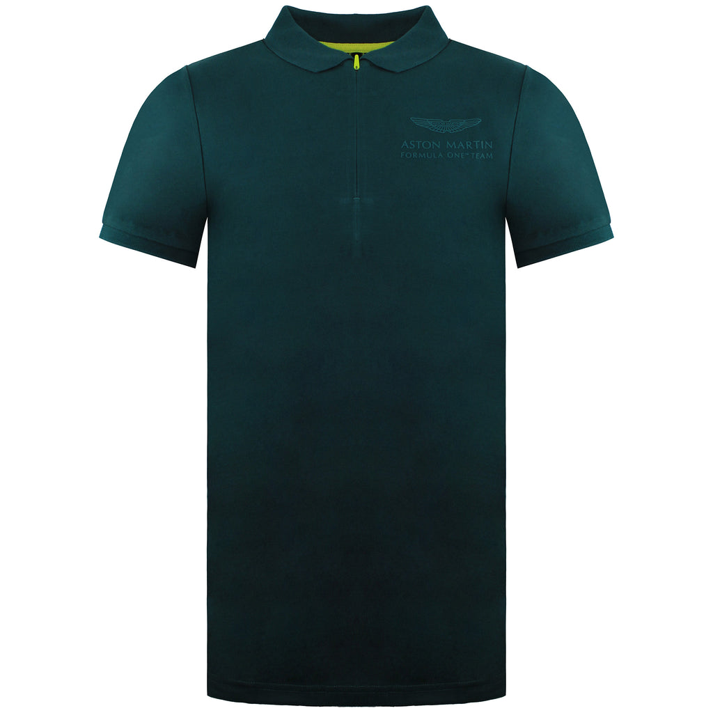 Aston Martin F1 Official Lifestyle Mens Green Polo Shirt