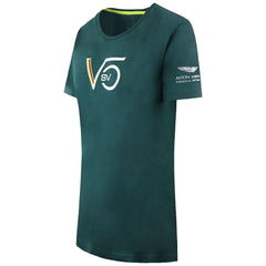 Aston Martin F1 Seabastian Vettel Driver Womens Green T-Shirt