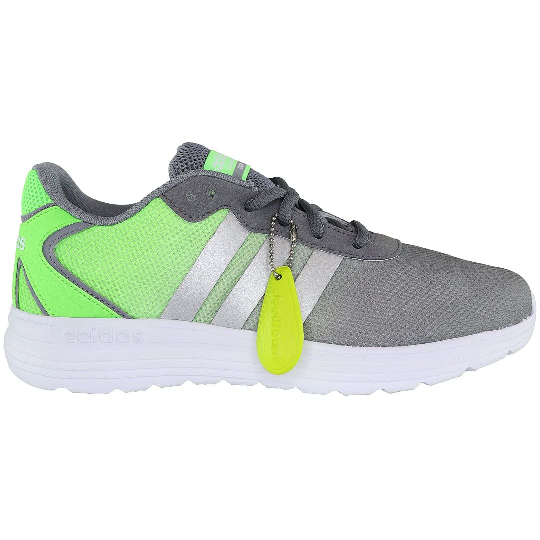 Adidas Neo CloudFoam Mens Grey/Green Trainers