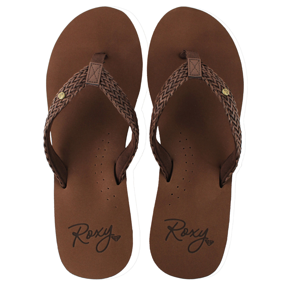 Roxy Mellie III Womens Brown Flip-Flops