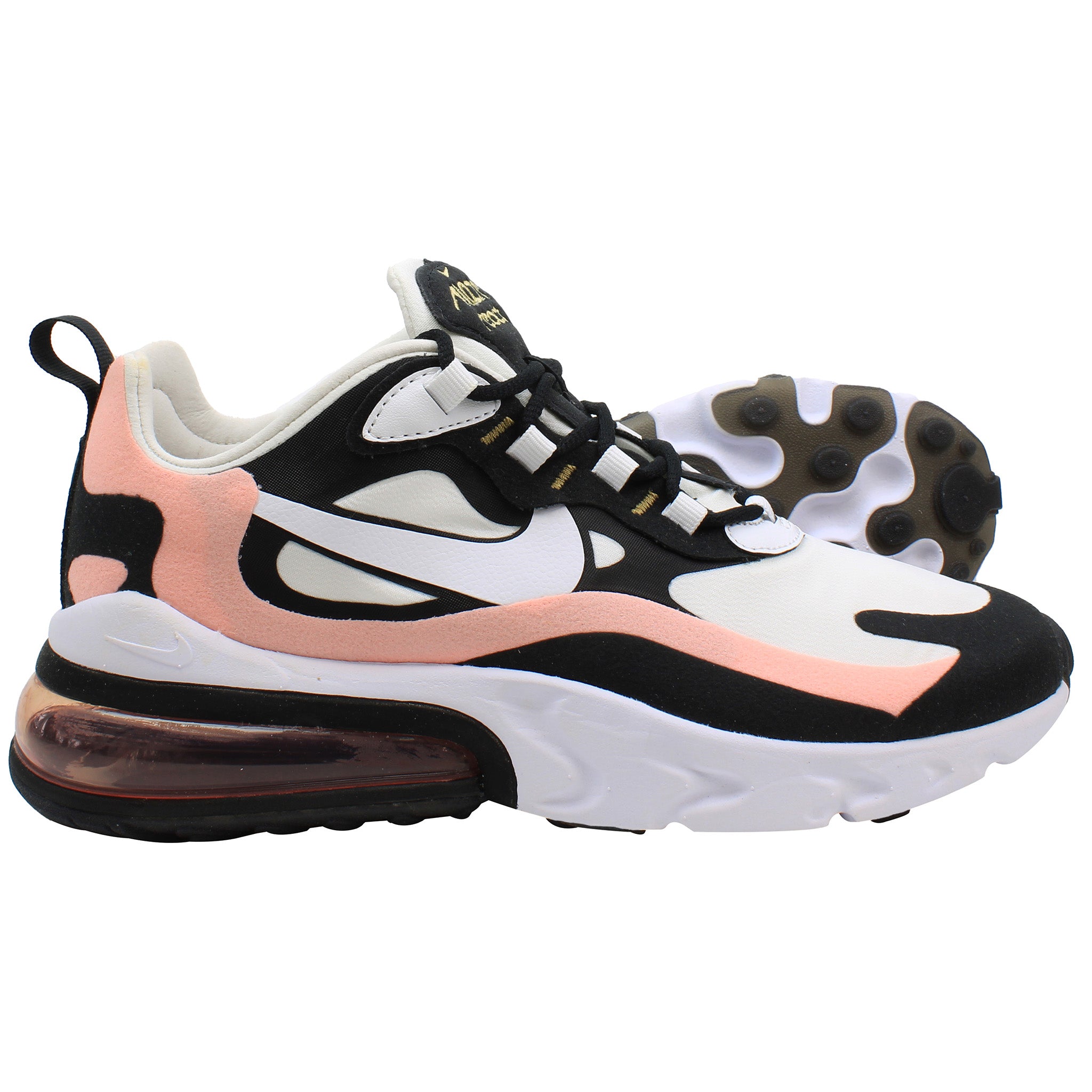 Nike Air Max 270 React Womens White/Coral Trainers