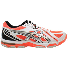 Asics Gel Elite 3 Womens White/Orange Volleyball Shoes