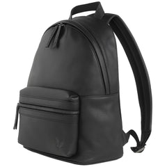 Lyle & Scott Premium Leather Black Backpack