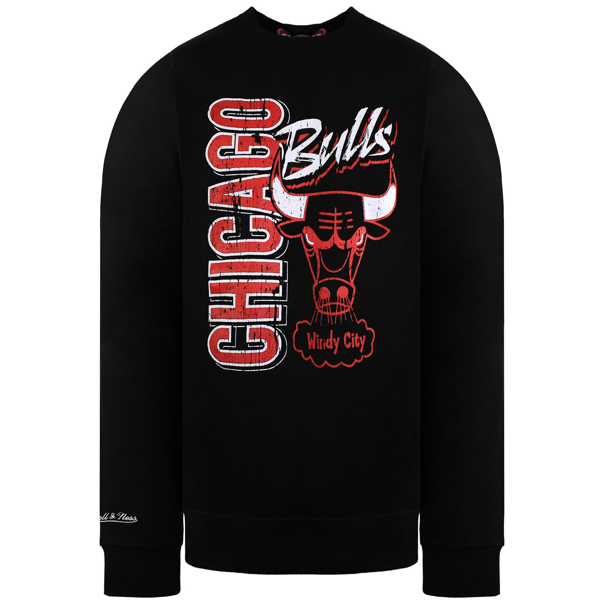 Mitchell & Ness NBA Chicago Bulls Wind City Black Sweater