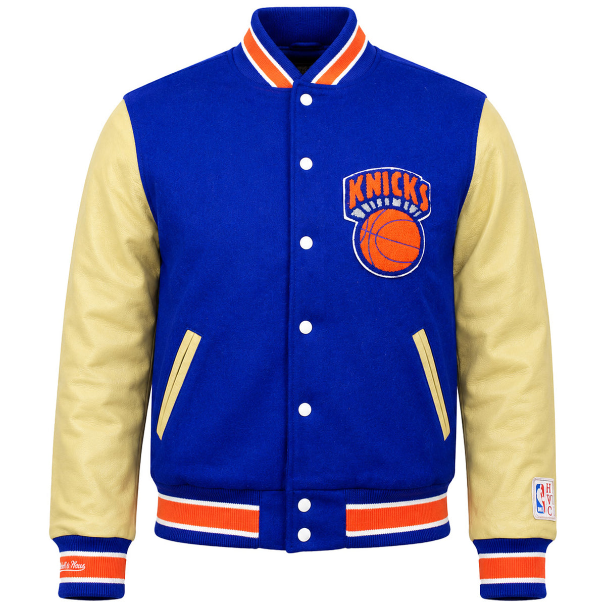 Mitchell & Ness NBA New York Knicks Mens Blue Varsity Jacket