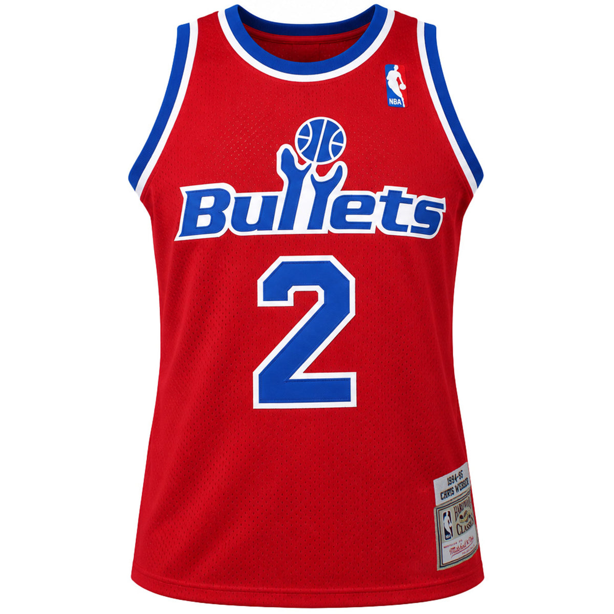 Mitchell & Ness NBA Washington Bullets #2 Chris Webber Mens Red Vest