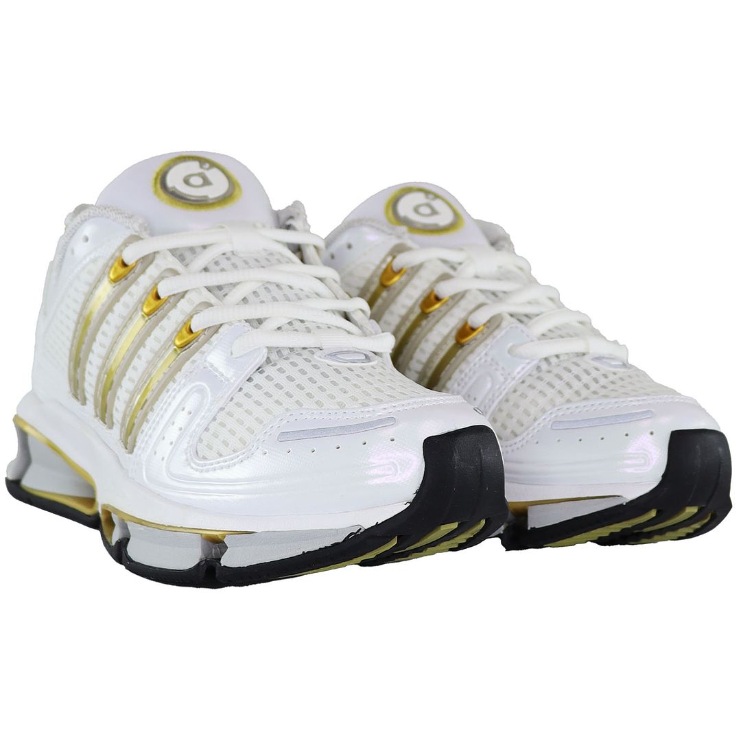 Adidas A3 Twinstrike Mens White/Gold Trainers