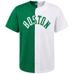 Mitchell & Ness NBA Boston Celtics Split Mesh Mens White/Green Shirt