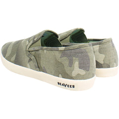 Seavees Baja Saltwash Womens Green Plimsolls