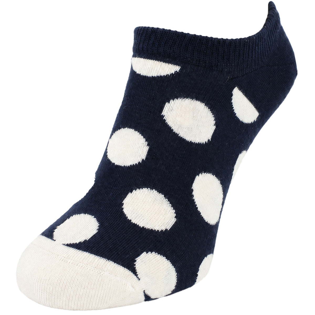 Happy Socks 1-Pack Navy Big Dot No Show