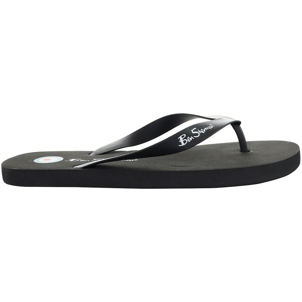 Ben Sherman Mens Black Flip-Flops