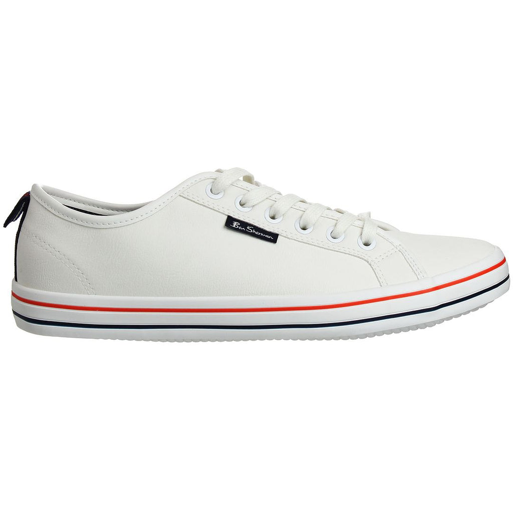 Ben Sherman Lowell Mens White Plimsolls