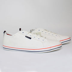 Ben Sherman Lowell Mens White Plimsolls Dirty Sole