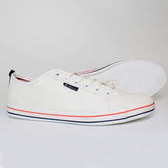 Ben Sherman Lowell Mens White Plimsolls Dirty Sole