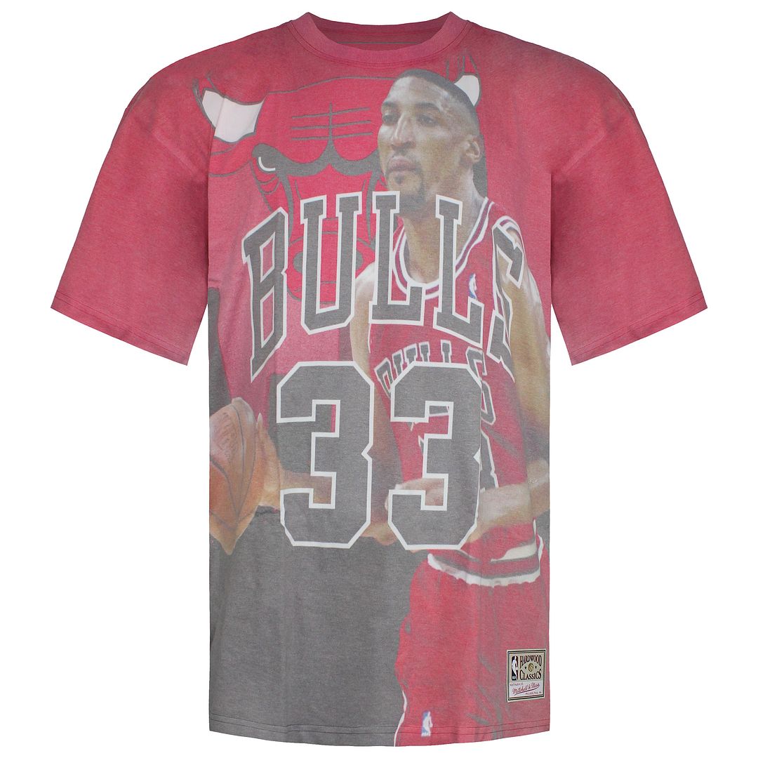 Mitchell & Ness Chicago Bulls Scottie Pippen Mens Red T-Shirt