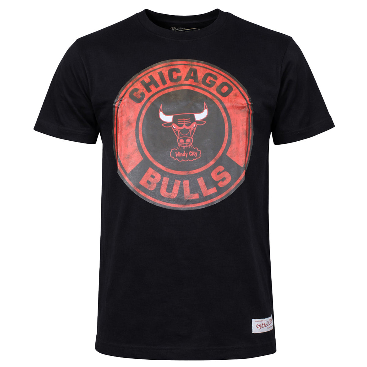 Mitchell & Ness NBA Chicago Bulls Tonal Floral Mens Black T-Shirt