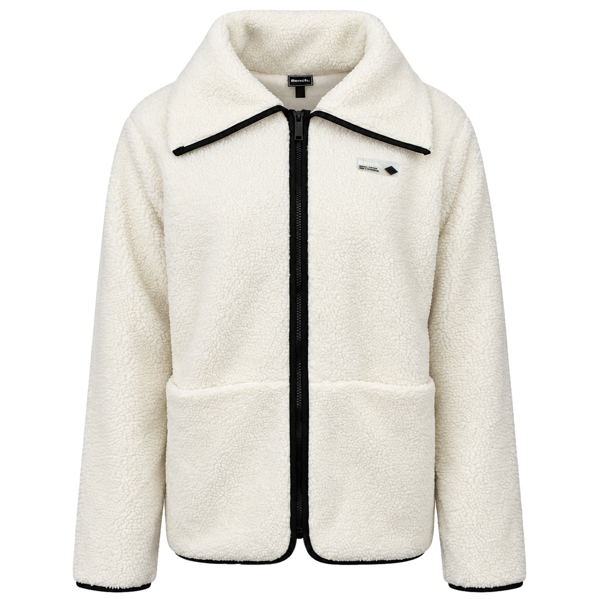 Bench Riah Womens White Fleece Jacket