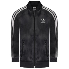 Adidas Velour Kids Black Tracksuit