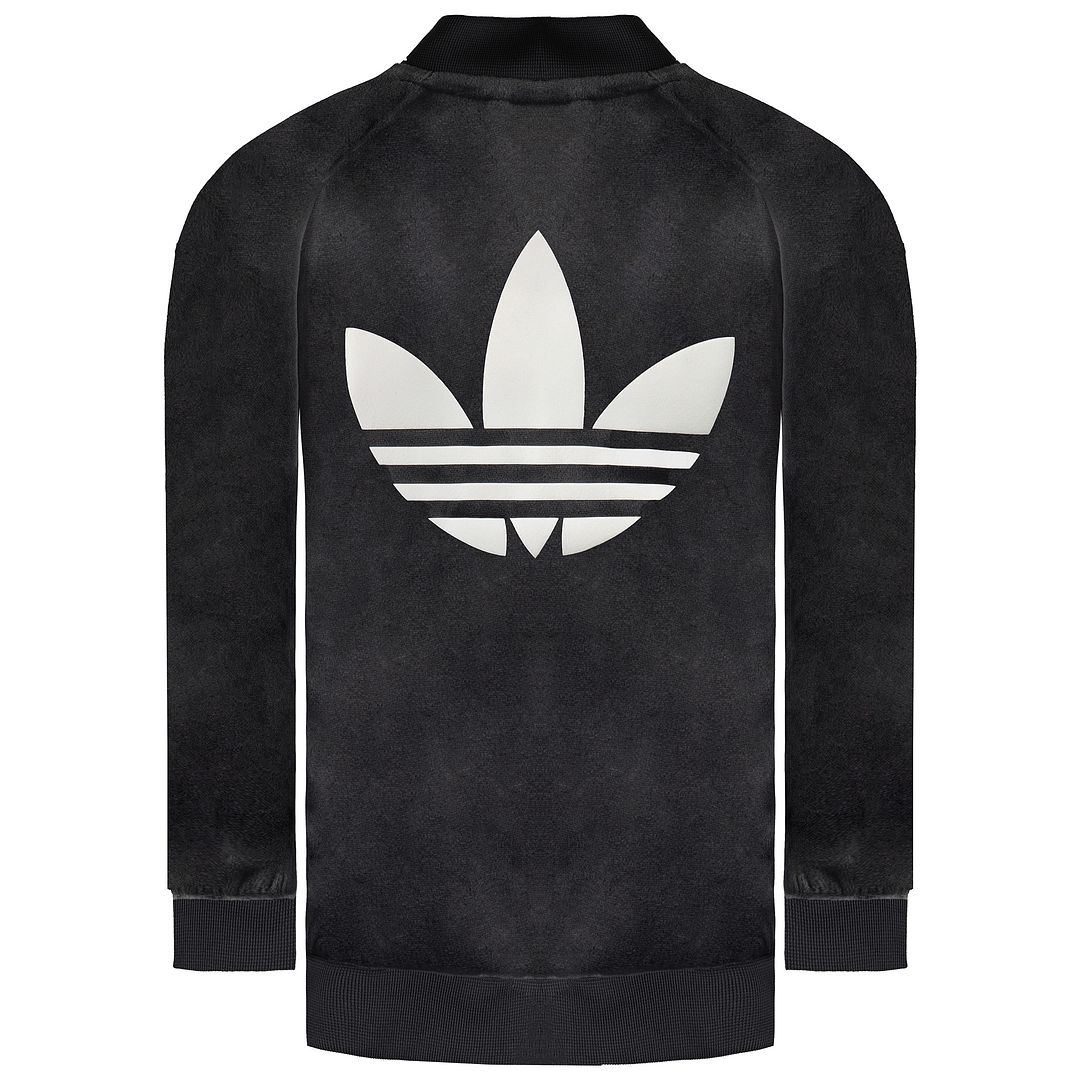 Adidas Velour Kids Black Tracksuit