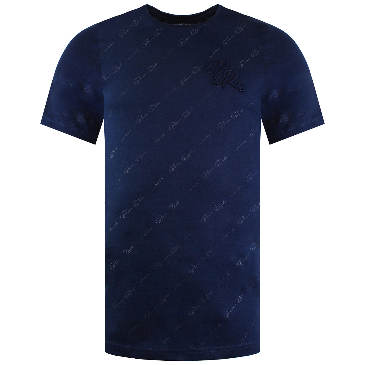 Born Rich Skript Mens Navy T-Shirt