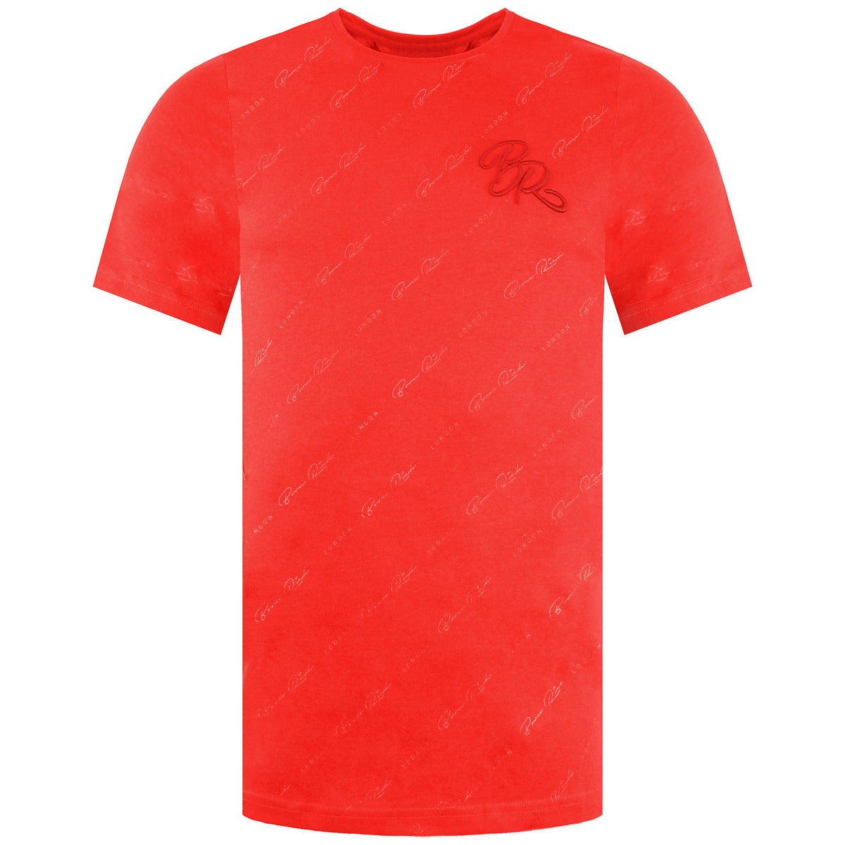 Born Rich Skript Mens Red T-Shirt