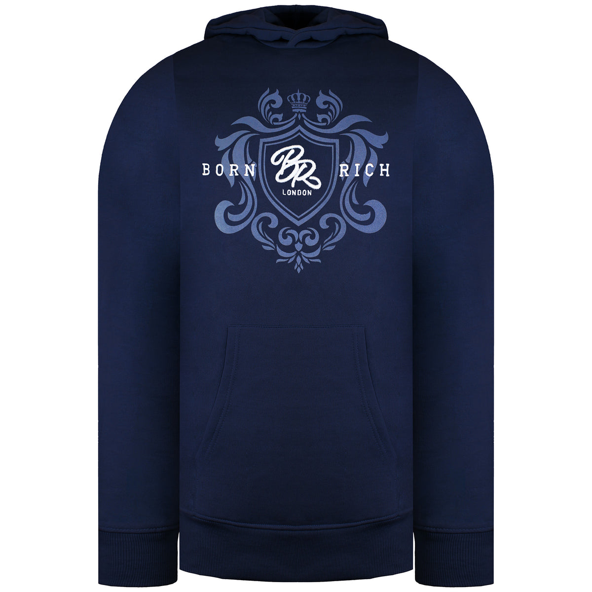 Born Rich Jairo Mens Navy Hoodie