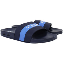 Born Rich Aurelio Mens Navy Sliders