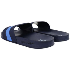 Born Rich Aurelio Mens Navy Sliders