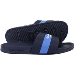 Born Rich Aurelio Mens Navy Sliders