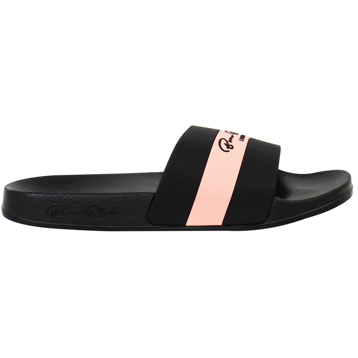 Born Rich Aurelio Mens Black/Coral Sliders