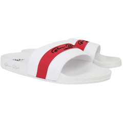 Born Rich Aurelio Mens White/Pink Sliders