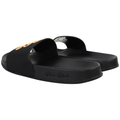 Born Rich Barreca Mens Black/Orange Sliders