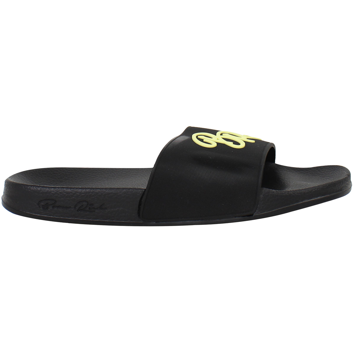 Born Rich Barreca Mens Black/Yellow Sliders
