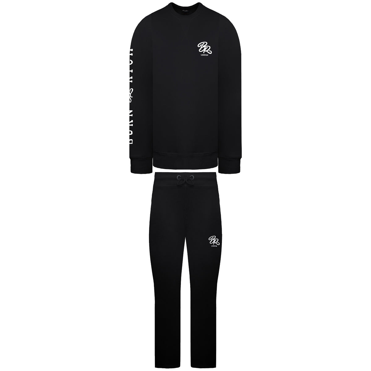 Born Rich Elvan Crew Mens Black Tracksuit