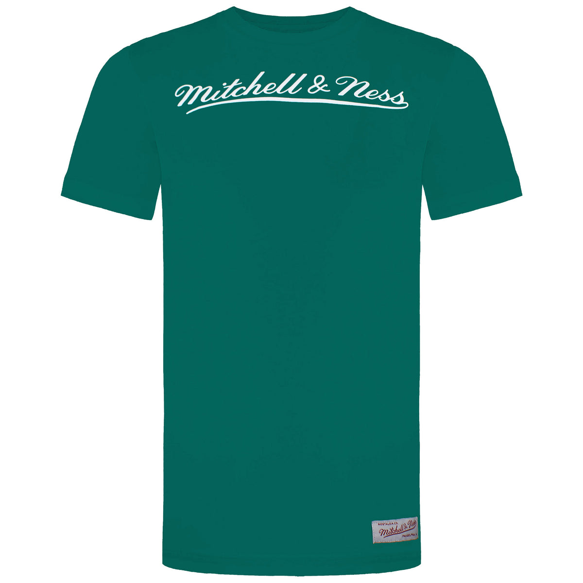 Mitchell & Ness Script Logo Mens Green T-Shirt