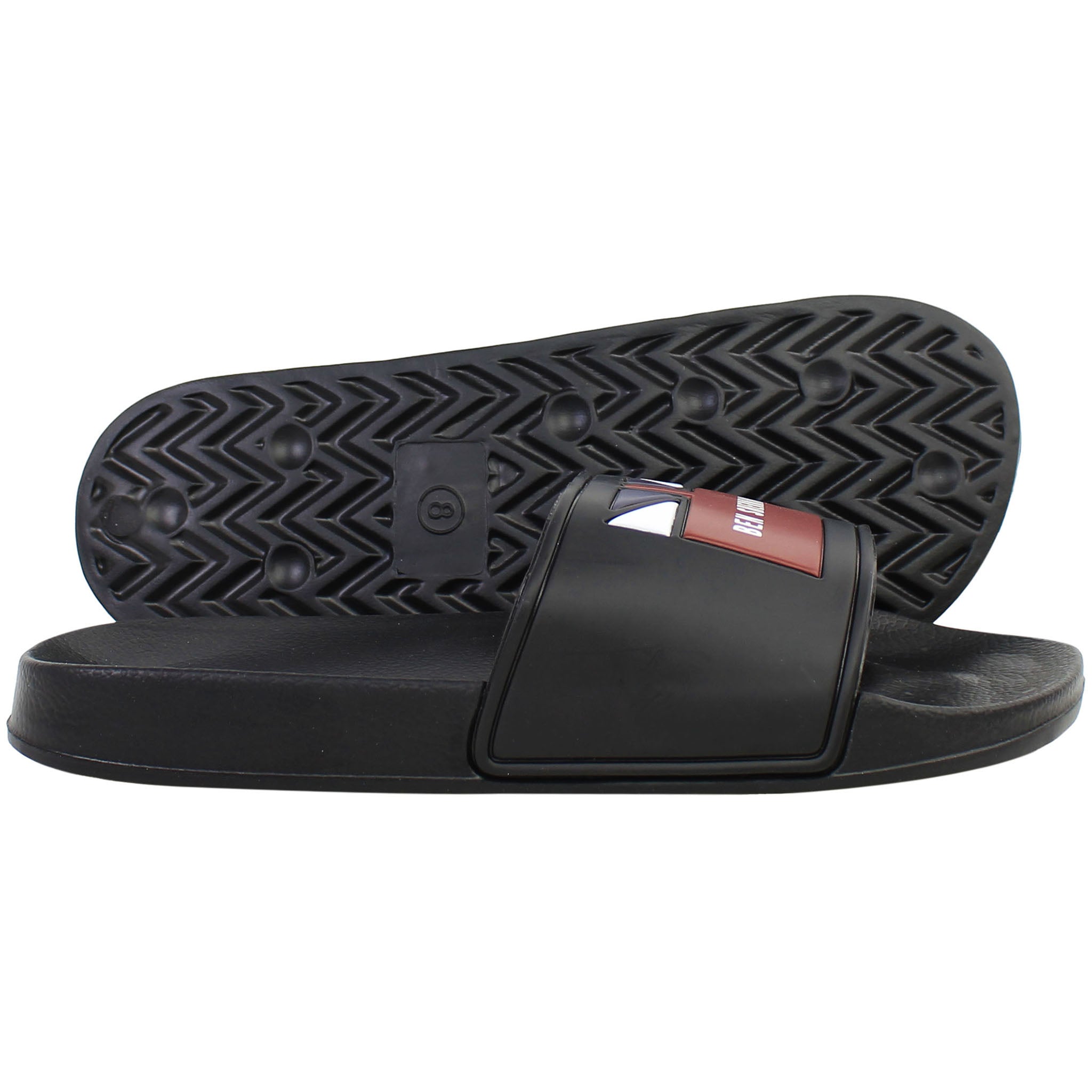 Ben Sherman Union Mens Black Sliders
