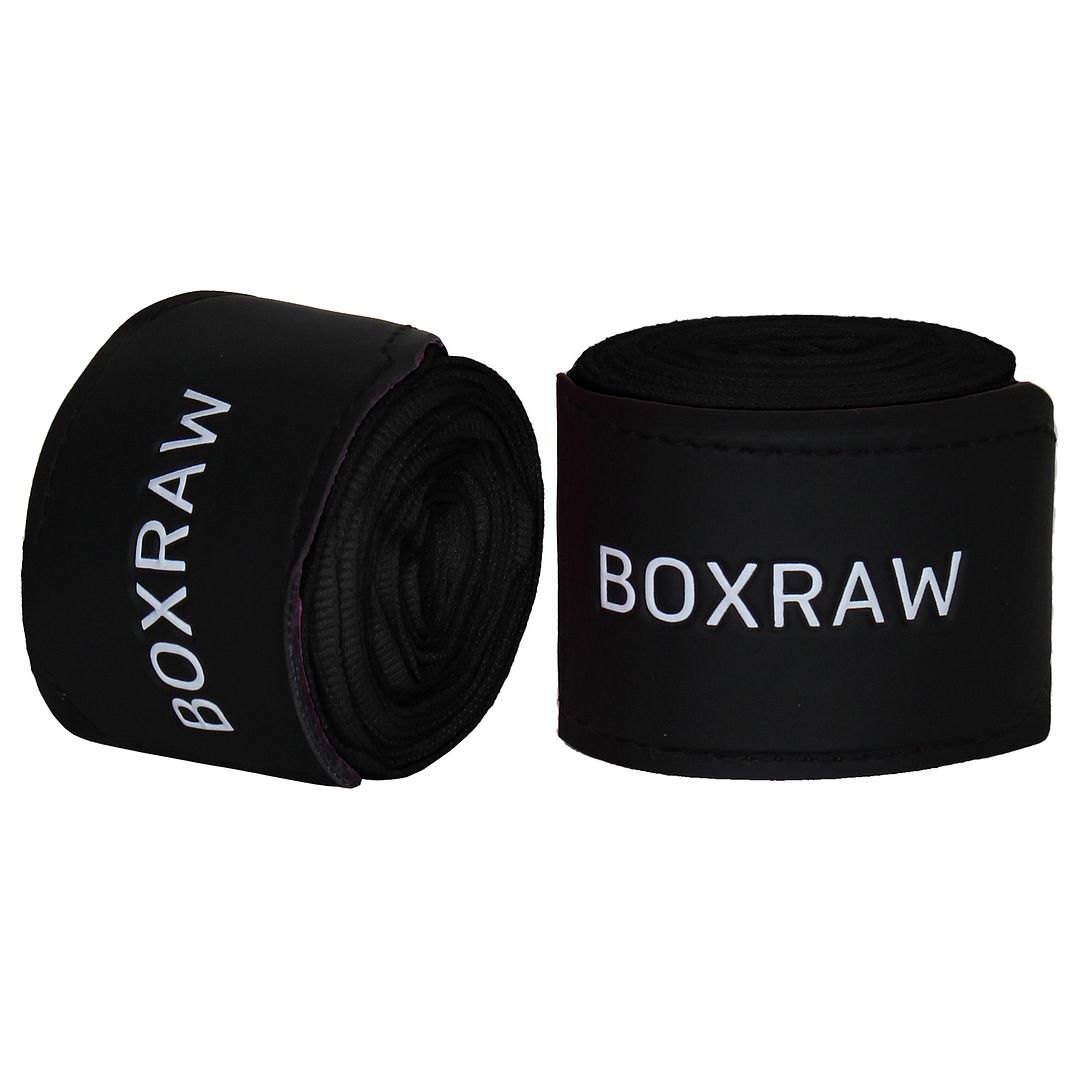 BoxRaw 4.5m Mens Black Hand Wraps