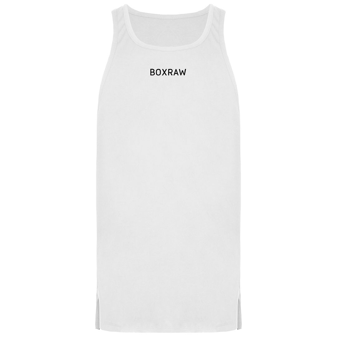 BoxRaw SMRT-TEC Mens White Stringer Tank Top