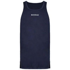 BoxRaw SMRT-TEC Mens Navy Blue Stringer Tank Top