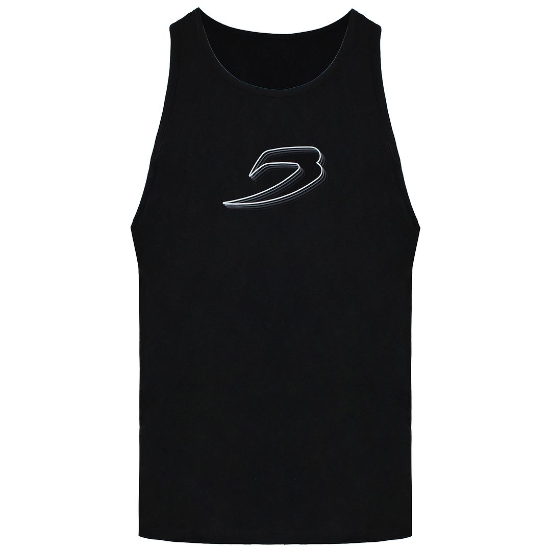 BoxRaw Stencil Stringer Mens Black Tank Top