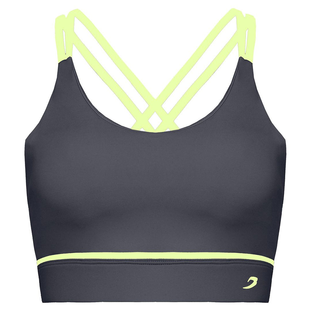 BoxRaw Valerie Womens Charcoal Sports Bra