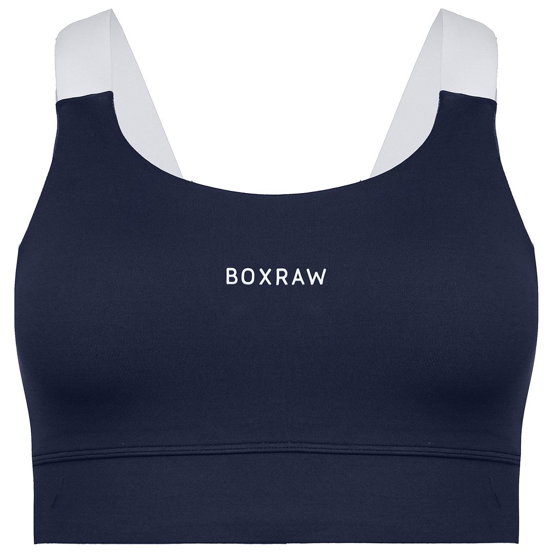 BoxRaw Alicia Womens Navy Blue Sports Bra