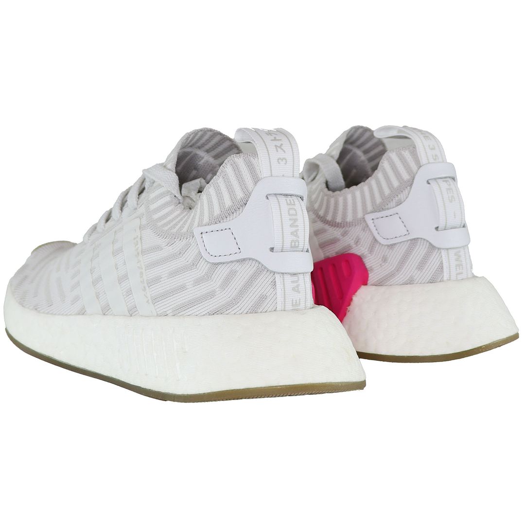 Adidas NMD_R2 Primeknit Womens Off White Running Trainers