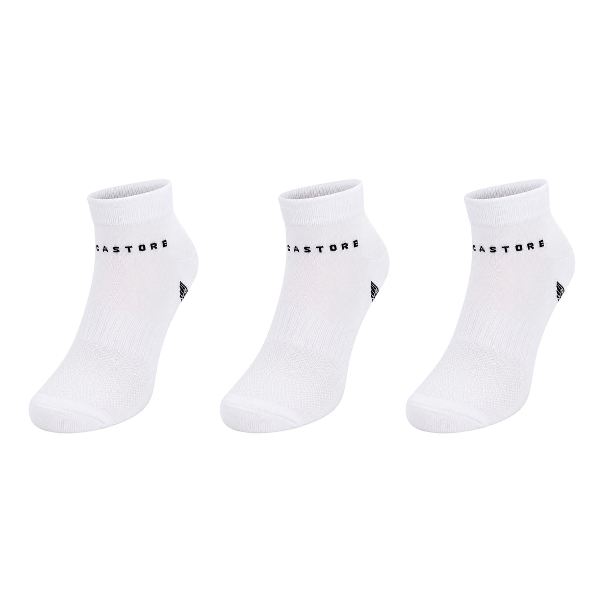 Castore 3-Pack Cushioned Ankle White Socks