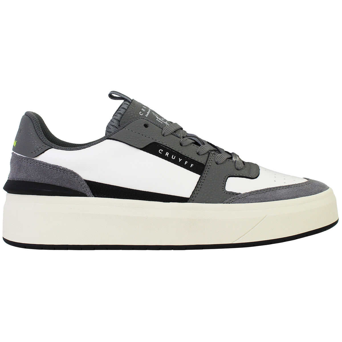 Cruyff Endorsed Tennis Mens White/Grey Trainers
