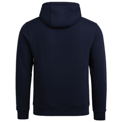 Crosshatch Chest Print Mens Navy Hoodie