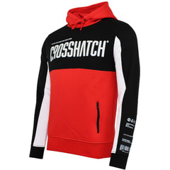Crosshatch Compounds Panel Mens Black/Red Hoodie