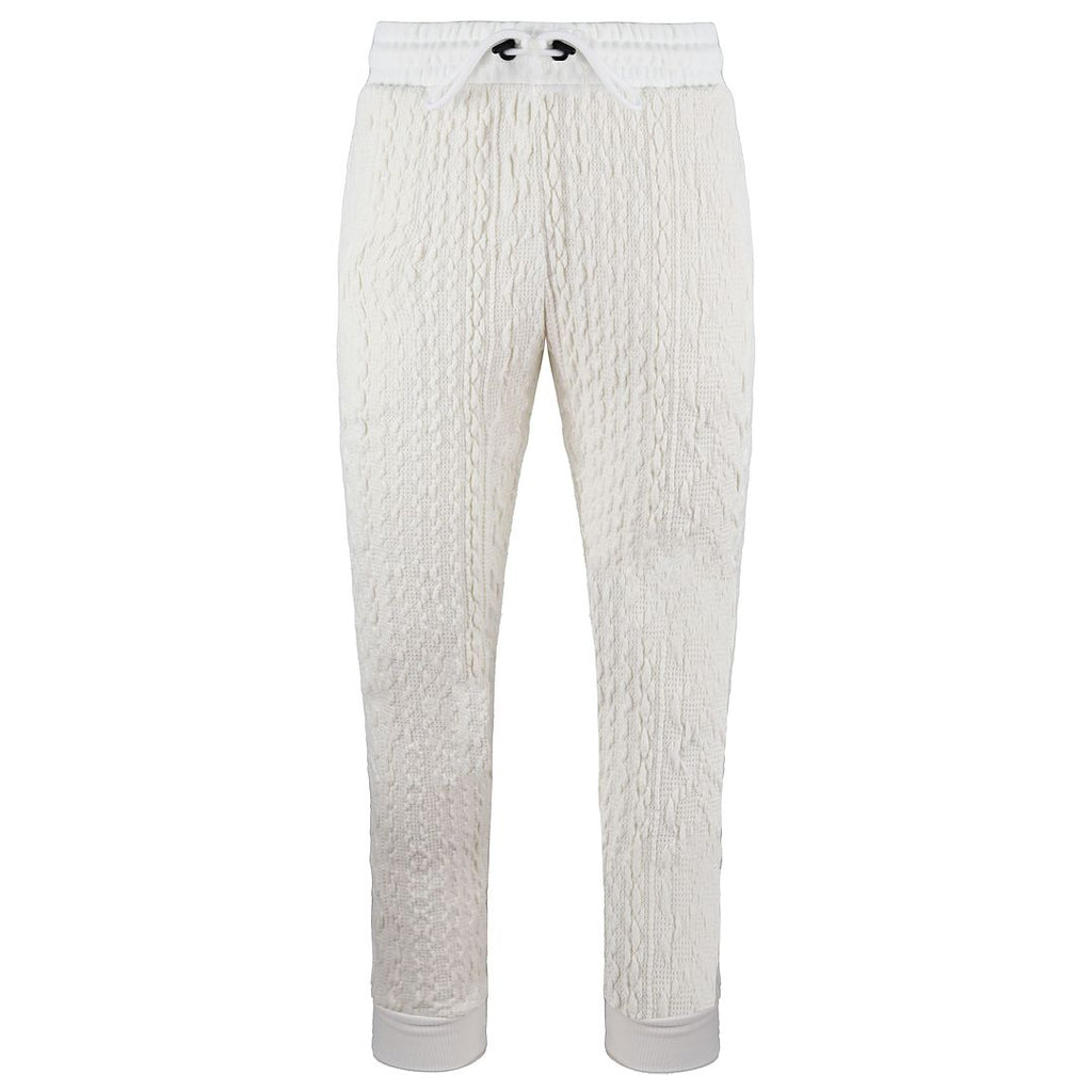 Criminal Damage Cable Knit Mens Off White Track Pants