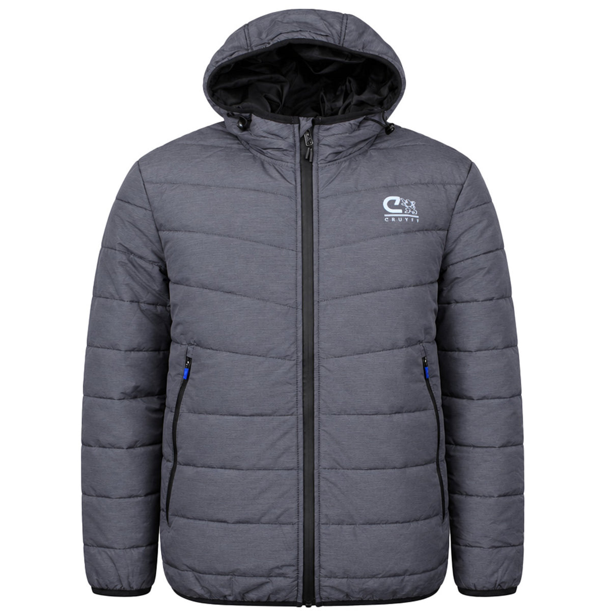 Cruyff Explore Quilted Mens Charcoal Jacket