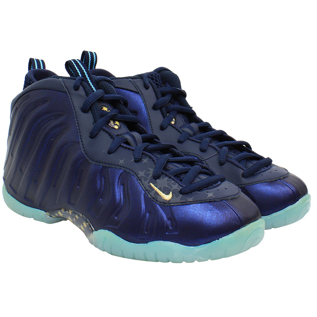 Nike Little Posite One Kids Navy Trainers